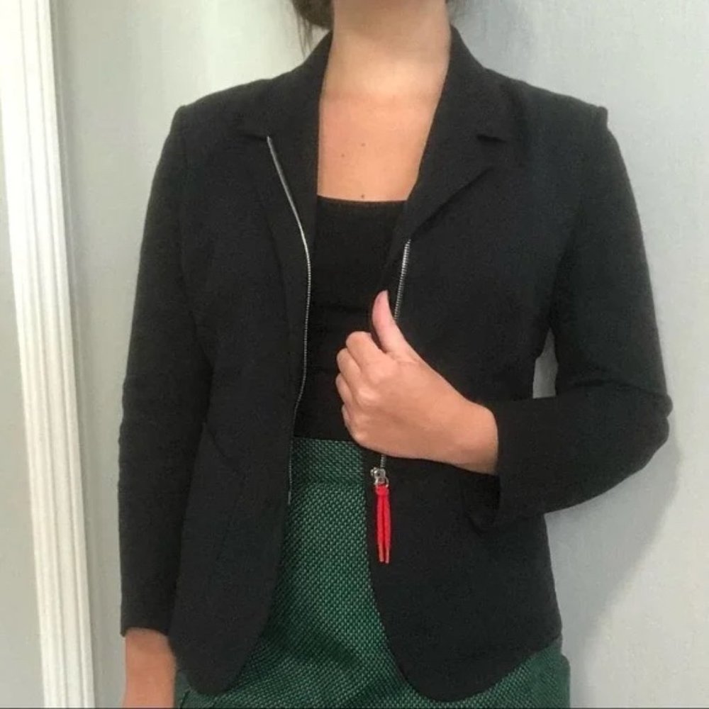 Paul Smith Black Cropped Zip Up Blazer Jacket